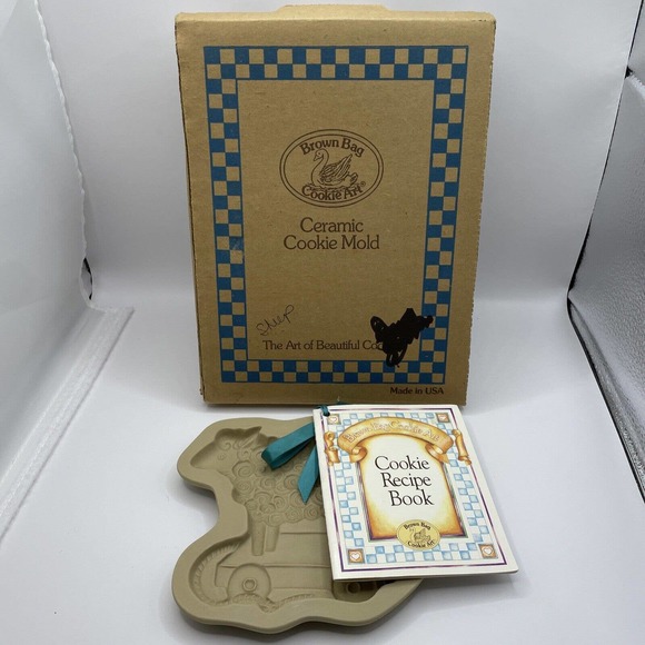 Vintage Brown Bag Cookie Art Mold TOY LAMB/Sheep Crafting/Baking‎ in BOX USA - Picture 1 of 10